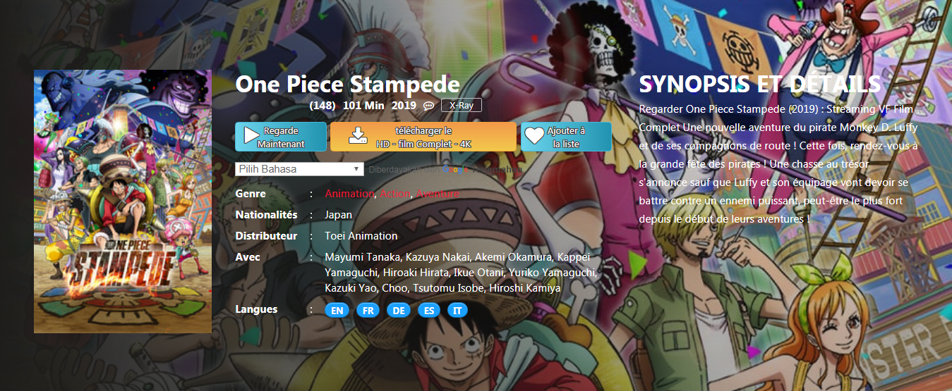 One Piece Stampede Streaming Vostfr